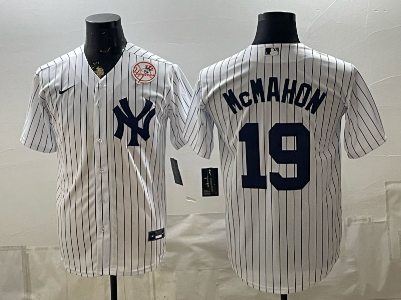Men 2026 New York Yankees #19 McMahon white Nike MLB Jersey 0822005->indianapolis colts->NFL Jersey